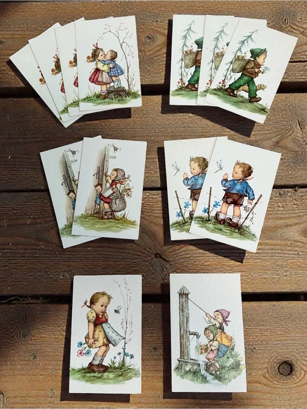 Set of 13 Vintage Anneliese Little Helpers Greeting Cards